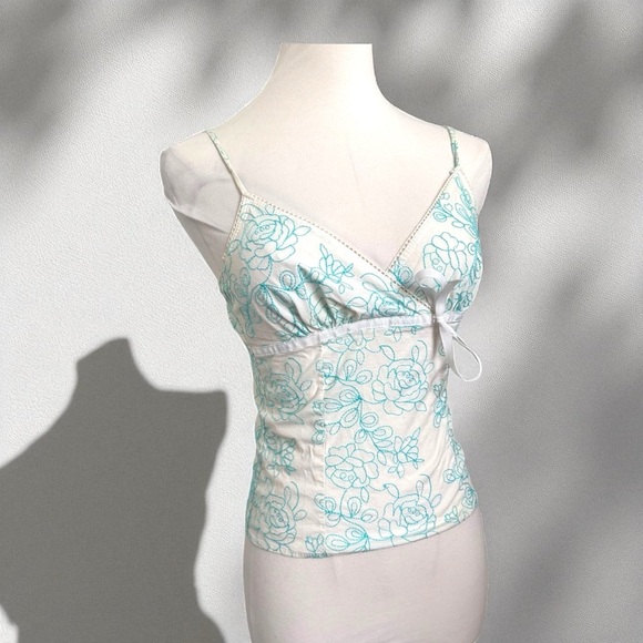 Vintage Dynamite Floral Embroidered Camisole Y2K Fairycore Top S - Picture 1 of 8